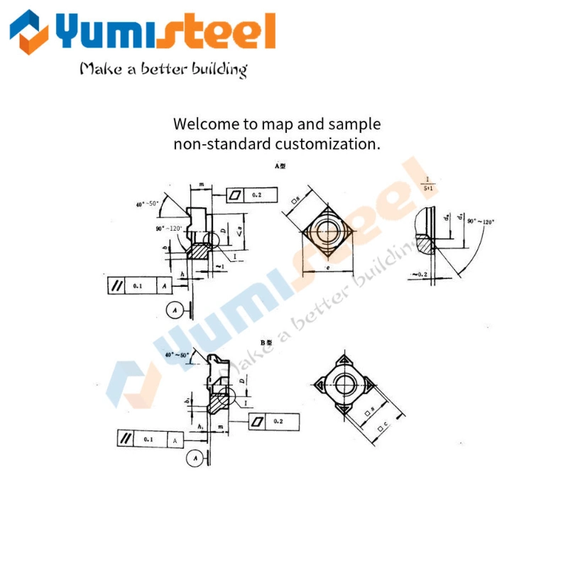 OEM Industrial Screw Parts Cylindrical Shaped Casing Nut 304 Stainless Steel Thickened T-Shaped Weld Nut