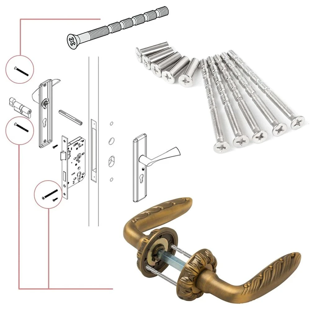 Connecting Bolts Cuttable Connecting Screws Bamboo Shaped Machine Screw